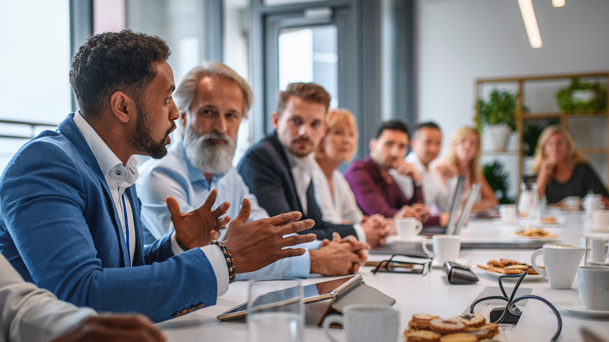 Coworkers listening to an alternate position