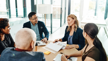 Group of business people mixed race and mixed gender