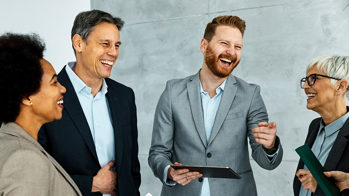 Group of business people mixed race and mixed gender