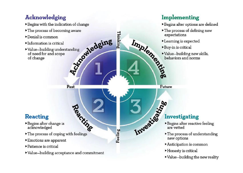 Graphic showing the 4 Change Navigator Steps